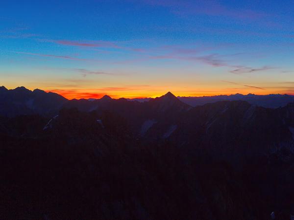 Der Sonnenaufgang kündigt sich an!