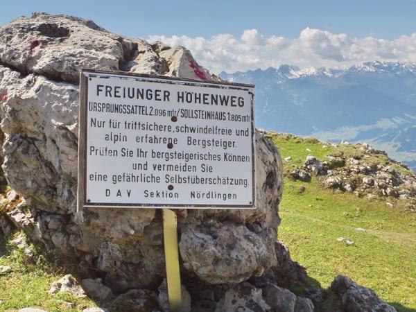 Der Fryungen-Hohenweg ist äußerst anspruchsvoll- die Warnung sollte ernst genommen werden!