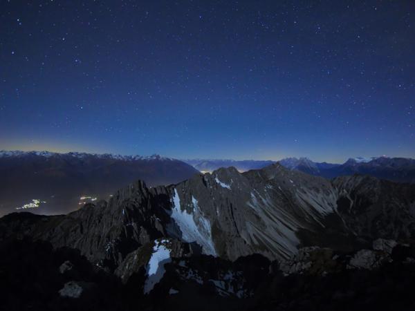 Einmals anders-in der Nacht auf der Erlspitze.