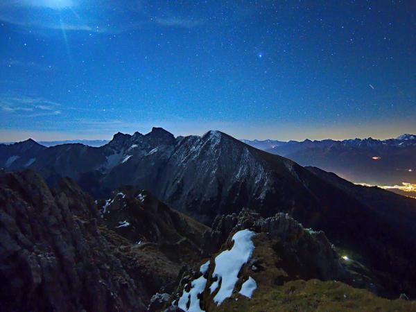 Auf der Erlspitze in der Nacht!