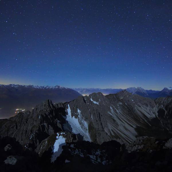 Einmals anders-in der Nacht auf der Erlspitze.