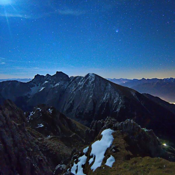 Auf der Erlspitze in der Nacht!